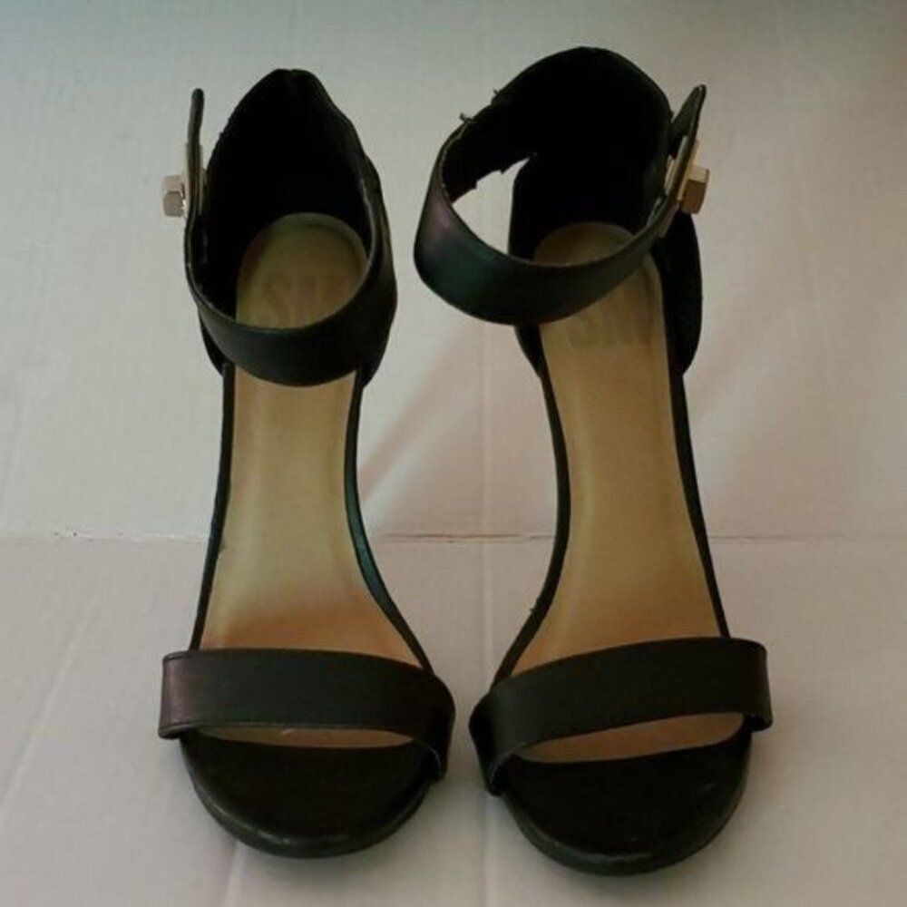 Steve Madden Black Stiletto Heels Shoes Strappy Ankle Strap Women's WOMAN'S 7 - Picture 3 of 16